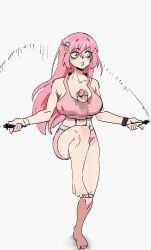 1futa 2d animated autopaizuri autopaizuri_under_clothes big_breasts blue_eyes blush blush_lines blushing bocchi_the_rock! boobs breasts clothed clothing cock dick erect_penis erection futa futa_is_bigger futa_only futanari genitals gif gotou_hitori hair hair_ornament huge_cock human intersex jump_rope light-skinned_futa light_skin long_hair lord_moku mostly_clothed nipple_bulge nipples_visible_through_clothing penis pink_hair plain_background simple_background solo solo_futa standing white_background workout