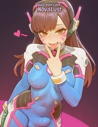 1futa 2025 ai_generated animal_print artist_name average_breasts bangs bodysuit breasts brown_eyes brown_hair bunny_print bust chest cock cowboy_shot d.va dick eyebrows_visible_through_hair facial_mark futanari gradient gradient_background headphones hi_res high_collar high_quality high_resolution highres intersex long_hair medium_breasts naughty_face normal_breasts novalust overwatch patreon patreon_username penis pilot_suit ribbed_bodysuit shoulder_pads solo stable_diffusion swept_bangs tongue tongue_out watermark whisker_markings