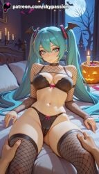 hatsune miku from halloween by skypassion