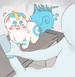 all_fours ambiguous_gender anal anal_sex asian_mythology blue_body blue_fur blush bodily_fluids colored curious duo fabulous_beasts faceless_character faceless_human fenz_(studio) feral fur genitals hi_res human izih lying male male/ambiguous mammal mythology non-euclidean_sex paws penetrable_sex_toy penetration penis pixie red_cheeks sex sex_toy shaking simple_coloring standing tears tianlu_(fabulous_beasts) trembling white_body white_fur