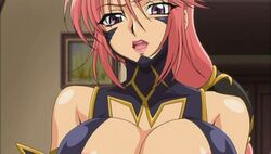 animated breasts kaya_blanche large_breasts lowres nipples pink_hair screencap tentacle_and_witches