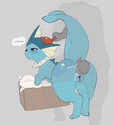 2025 anal anal_sex anus big_penis biped black_nose blue_body blue_skin blue_vulva bodily_fluids cum duo eeveelution ellipsis female female_penetrated feral feral_penetrated fingers generation_1_pokemon genital_fluids genitals grey_background hi_res holding_object human human_on_feral human_penetrating human_penetrating_feral interspecies looking_back male male/female male_penetrating male_penetrating_female mammal nintendo penetration penile penis pillow pink_anus plunger pokemon pokemon_(species) purple_eyes pussy quadruped sex simple_background skeleton265 speech_bubble standing tail_anus vaporeon vulva x-ray_view zoophilia