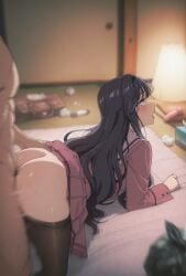 1boy 1boy1girl 1girls ahe_gao ai_generated all_fours anime anime_girl anime_style ass black_hair blue_eyes blush blush_lines devaster doggy_style female fusuma fusuma_(door) futon grabbing_waist hairband indoors japanese_room kaoru_hana_wa_rin_to_saku long_hair male motion_blur open_mouth orgasm_face pantyhose pantyhose_pull pussy rolling_eyes school_uniform schoolgirl sex sex_from_behind skirt skirt_lift sweat tatami tongue vaginal_insertion waguri_kaoruko