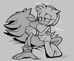 amy_rose blush breasts female furry gloves male penetration pussy sex shaddycatz shadow_the_hedgehog sonic_(series) sonic_the_hedgehog_(series) sucking_nipple tail_motion tailwag tears thighhighs