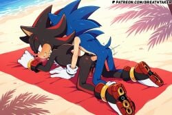 ai_generated anal anal_sex anal_sex ass beach black_body black_fur blue_body blue_fur furry furry_male furry_only gay gay_sex gloves green_eyes hi_res male_only red_eyes sex shadow_the_hedgehog sonadow sonic_(series) sonic_the_hedgehog sonic_the_hedgehog_(series) yaoi