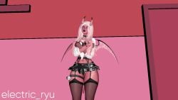 big_ass big_breasts electric_ryu female glasses horns succubus verosika_mayday_(helluva_boss) vrchat vrchat_avatar wings