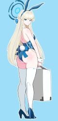 1girls ass big_ass blonde_hair blue_archive blue_eyes bubble_butt bunny_ears bunny_girl bunny_tail bunnysuit fat_ass female female_only heels large_ass legwear looking_at_viewer looking_back octavius_dp shoes solo thick_ass thick_thighs thighhighs toki_(blue_archive) wide_hips