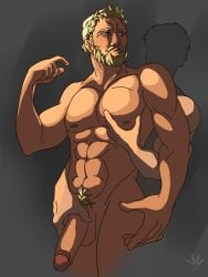 beard blonde_hair blue_eyes eder_teylecg groping_breasts groping_from_behind male male_only muscular pillars_of_eternity pillars_of_eternity_2