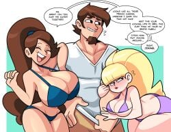 brother_and_sister dipper_pines disney embarrassed gravity_falls huge_breasts implied_incest jealous mabel_pines pacifica_northwest superspoe thicc-verse