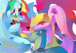 2012 berry_punch_(mlp) blush cutie_mark equine female friendship_is_magic hair horn horse iopichio long_hair male multicolored_hair my_little_pony pegasus penis pony purple_eyes rainbow_dash_(mlp) rainbow_hair sex smooth_skin threesome unicorn wings