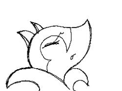 animated black_and_white blush exed_eyes female furry penis pokemon serperior snake