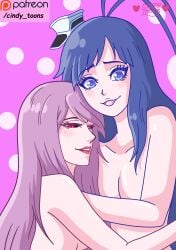 2girls bleach bleach:_the_thousand-year_blood_war blue_eyes blue_hair cindy_toons futanari ghoul giselle_gewelle kamishiro_rize long_hair nude nude_female nude_girl purple_hair quincy_(bleach) red_eyes sternritter tokyo_ghoul trap yuri