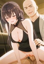 ai_generated cowgirl_position enjoying enjoying_sex inside inside_car suou_yuki tokidoki_bosotto_russian_de_dereru_tonari_no_alya-san