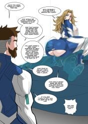 ass_grab big_ass big_breasts black_panther_(marvel) blonde_hair clueless cuckold dark-skinned_male fantastic_four hidden_sex invisible_woman invisible_woman_(marvel_rivals) riding_penis sue_storm