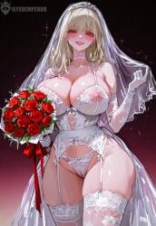 1eyedemperor 1girls 2d 2d_(artwork) 2d_artwork ai_assisted ai_generated big_ass big_breasts big_butt big_nipples bouquet cameltoe crazy_eyes crazy_girl crazy_smile female flower full_body grey_hair half-dressed huge_ass huge_breasts huge_thighs light-skinned_female light_skin oneyedemperor original_character original_characters pantyhose puffy_areola puffy_nipples puffy_pussy red_eyes red_flower red_lips red_lipstick solo_focus stockings thick_thighs thighhighs thighs tights underwear wedding wedding_band wedding_dress wedding_gloves wedding_lingerie white_hair