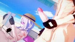 1girls 2boys ass beach big_ass big_breasts bikini black_bikini black_hair breasts brown_eyes bubble_ass bubble_butt danganronpa danganronpa:_trigger_happy_havoc danganronpa_1 danganronpa_killer_killer fenrirsjaw gloves imminent_cheating imminent_cuckold imminent_cuckolding imminent_netorare imminent_ntr imminent_oral kirigiri_kyouko lavender_eyes lavender_hair leifruby2 light-skinned_female light-skinned_male light_skin looking_over_eyewear looking_over_sunglasses marriage_ring married_woman massive_ass massive_breasts masturbating masturbation naegi_makoto ponytail precum precum_drip pubic_hair reading reading_book red_eyes ring sunglasses swimsuit takumi_hijirihara tattoo tattoo_on_arm tattooed_arm tattoos thick_thighs thighs tinted_eyewear voluptuous voluptuous_female wide_hips