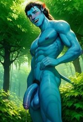 1boy abs ai_generated alien avatar balls ballsack biceps big_balls big_biceps big_muscles big_pecs big_penis big_testicles black_hair blue_skin blush boner deltoids erect_penis erection gay hand_on_hip humanoid jake_sully large_balls large_pecs large_pectorals large_penis large_testicles looking_at_viewer male male_focus male_nipples male_only male_pubic_hair muscles muscular muscular_male na'vi nipples nude_male nuts nutsack open_mouth pecs pectorals penis precum pubic_hair scrotum smile solo solo_focus testicles toned_body toned_male trapezius twall97 veins_on_dick veins_on_penis veiny veiny_penis yellow_eyes