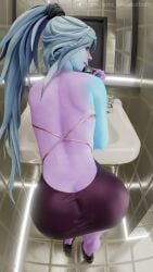 3d 3d_render 9:16 ass ass_focus blender blender3d blender_cycles dota dota2girls dota_2 dotartnsfw dress drow drow_ranger female fisheye fisheye_lens lipstick mirror render restroom sink sosiskaba6y toilet