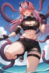 1girls ai_generated beach big_breasts blush breasts day emikukis latam_virtual_youtuber long_hair multicolored_hair outdoors pink_hair public sky_blue_hair tagme tentacle tentacle_grab thighs torn_clothes tupadrev4 virtual_youtuber vtuber