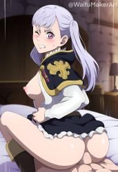 1boy 1boy1girl 1girl1boy 1girls ai_generated anal anal_sex anal_sex ass bed bedroom black_clover breasts breasts breasts_out clenched_hand cock cowgirl_position female hi_res high_resolution highres huge_ass huge_cock huge_cock large_breasts looking_at_viewer looking_back male male/female motion_lines muscular_male nipples noelle_silva on_bed one_eye_closed open_shirt penis penis_in_ass pierrot_(company) pink_nipples reverse_cowgirl_position sex skirt_lift squatting testicles titfuck_under_clothes veiny_penis waifumakerart