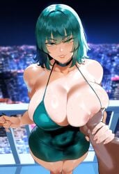 ai_generated ass ass_focus big_ass big_breasts big_butt big_thighs breast_grab dark-skinned_male dijiai focus from_front_position front_view fubuki_(one-punch_man) hourglass_figure interracial looking_at_viewer nsfw one-punch_man round_ass round_butt thick thick_ass thick_butt thick_legs thick_thighs thighs wide_hips