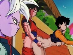 anal_sex ass dragon_ball dragon_ball_z edited_image father-in-law_and_daughter-in-law goku in_public pants_down small_breasts son_goku ttrop videl videl_(majin_buu_saga) videl_(short_hair) worried