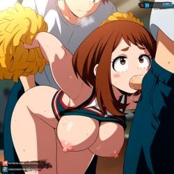 ai_generated boku_no_hero_academia brown_eyes brown_hair female juanpiamvs ochako_uraraka patreon patreon_username short_hair subscribestar subscribestar_username uraraka_ochako watermark