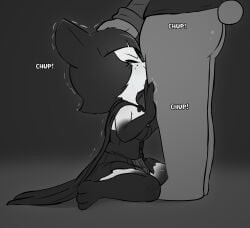 absurd_res anthro ass barefoot bat bear bodily_fluids bottomless bottomless_male breasts cape claws clothed clothing corset deep_throat duo e254e feet fellatio female freckled_face freckles gloves_(marking) hand_on_head hi_res kneeling leaf-nosed_bat leg_markings lingerie male male/female mammal markings microbat night onomatopoeia oral oral_penetration penetration penile scut_tail sex shaking short_tail socks_(marking) sound_effects submissive submissive_female sucking tail tears text topwear trembling vampire_bat vanny_(e254e) yangochiropteran