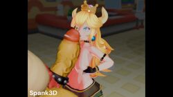 3d absurdly_large_cock animated blonde_hair blue_eyes bowser cock_ring larger_male mario_(series) monster monster_cock pale-skinned_female princess_peach size_difference smaller_female sound spank3d tagme video