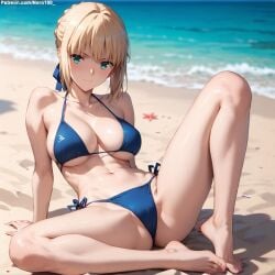 1girls 2d ai_generated artoria_pendragon athletic athletic_female beach big_ass big_breasts bikini bikini_bottom bikini_top blonde_hair breasts bun chest curvy curvy_figure cute cute_face detailed eyelashes eyeshadow fate/grand_order fate/stay_night fate/zero fate_(series) female female_only fit fit_female focus high_quality large_breasts legs light-skinned_female light_skin lips lipstic looking_at_viewer makeup mascara nero100 outdoors outside pale-skinned_female pale_skin perky_breasts posing saber seductive seductive_look skinny skinny_girl spread_legs stable_diffusion tagme thighs thin_female thin_waist