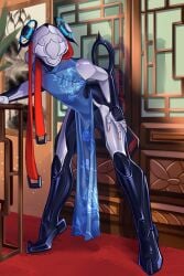 chinese_clothes femboy nezha_(warframe) robot robot_humanoid tagme warframe