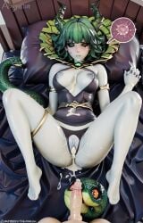 ai_generated cum_in_pussy cum_in_pussy dota_2 figurine genderswap_(mtf) green hair impregnation mayihavesomeslops oda_non_(style) on_bed plastic pugna pvc rule_63