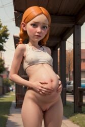 1girls ai_generated dralexz hentai jenny_bennett monster_house naked orange_hair pregnant sea seaart.ai small_breasts solo solo_female thin thin_female white_body young younger_female younger_male