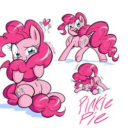 2012 anus ass blue_eyes cute cutie_mark equine female friendship_is_magic hair horse long_hair my_little_pony no-ink open_mouth pink_hair pinkie_pie_(mlp) pony presenting pussy smile straight_hair tongue