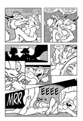 anthro breasts canine comic donny_squirrel feline female fur furry karri_aronen kat_chipmunk male monochrome oral oral_sex pussy rodent sex skunk squirrel tongue toony wolf