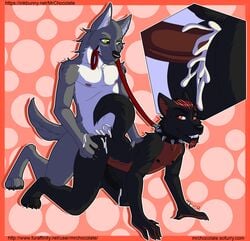 anthro canine chazwolf cum fur furry gay jiz male mavwolf sex wolf