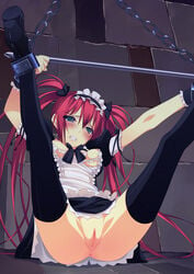 airi bondage breasts maid murakami_suigun nipples nopan photoshop pussy queen's_blade queen's_blade thighhighs torn_clothes uncensored