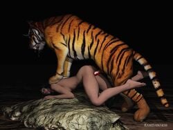 3d barefoot feline female feral human interspecies male rawdarkness sex straight tiger zoophilia