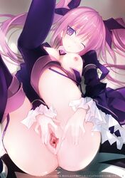 aisha_(elsword) ass breasts elsword nipples no_bra nopan pussy pussy_juice stockings thighhighs uncensored void_princess_(elsword) yudesoba