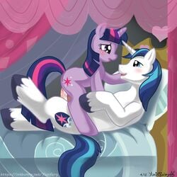 2012 bed blue_eyes blush cum cum_in_pussy cum_inside cutie_mark equine female friendship_is_magic hair heart horn horse incest long_hair male my_little_pony open_mouth orgasm penetration penis pillow pony purple_eyes purple_hair sex shining_armor_(mlp) smooth_skin straight tongue twilight_sparkle_(mlp) unicorn vaginal_penetration yaoifairy