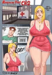 1boy 1girls american_dad big_ass big_breasts blonde_hair breasts bust busty chest comic curvaceous curvy curvy_figure digital_media_(artwork) erect_nipples_under_clothes female francine_smith hips hourglass_figure huge_ass huge_breasts large_ass large_breasts light-skinned_female light-skinned_male light_skin male male/female mature mature_female milf mother mother_and_son no_bra older_female slim_waist son spageta steve_smith thick thick_hips thick_legs thick_thighs thighs voluptuous waist wide_hips younger_male