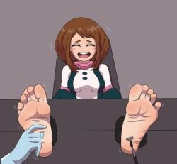 boku_no_hero_academia bondage crossover drink feet_tickling firewater_(sausage_party) foot_fetish footwear_removed gloves gloves_on larger_female liqour my_hero_academia native_american ochako_uraraka offscreen_character sausage_party smaller_male sony_pictures_animation