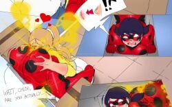 2girls ass ass_grab ass_worship bent_over big_ass big_butt blush bodysuit chloe_bourgeois chubbychubby23 disney disney_channel fart fart_cloud fart_fetish farting farting_in_face female_pervert ladybug_(character) lazei looking_pleasured mask miraculous_ladybug red_bodysuit sound sound_edit sound_effects spread_ass stuck stuck_in_vent tagme text vent video yuri