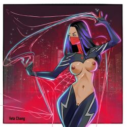 asian_female cindy_moon long_hair marvel marvel_comics shaved_pussy silk_(marvel) small_breasts spider-man_(series)