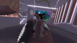 1furry 1male big_penis big_thighs femboy furry furry_femboy gay gay_furry handjob love size_difference strong vr vr_headset vrchat vrchat_avatar vrchat_model