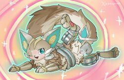 brown_body brown_fur closed_eyes cybernetics cyborg domestic_cat duo felid feline felis female feral fur godforgiveme4 hi_res machine male male/female mammal meowseclick metallic_body metallic_limbs one_eye_closed raised_tail robot robot_feral tail wink yu-gi-oh! yu-gi-oh_card