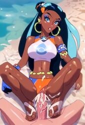 ai_generated cum_in_pussy cum_in_pussy cum_inside dark-skinned_female dubious_consent excessive_cum huge_cock interracial interracial_sex missionary missionary_position nessa_(pokemon) pale-skinned_male pokemon sex_through_clothes vaginal_penetration vaginal_penetration will_of_ai