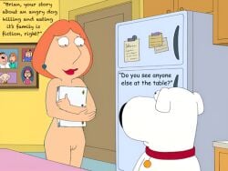 brian_griffin family_guy lois_griffin naked scared