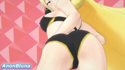 3d animated anonbluna ass cynthia_(pokemon) long_hair pokemon ppppu shaking_butt shorter_than_10_seconds swimsuit tagme underwear video