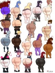 6+girls animal_ears arezu_(pokemon) ass ass_cleavage ass_comparison bent_over big_ass black_hair black_sclera blonde_hair blue_hair boots bottom_heavy bottomless bra brown_hair bubble_butt butt_crack character_request clothing cocoa_cookie commission compilation cookie_run copyright_request crossover dark-skinned_female dark_skin dat_ass doki_doki_literature_club fat_ass female female_only final_fantasy final_fantasy_xiv fishnet_legwear fishnets gaia_(ffxiv) glasses glynda_goodwitch hat heels huge_ass human konata_izumi large_ass lewddoodler light-skinned_female light_skin looking_at_viewer looking_back lucky_star monika_(doki_doki_literature_club) mount_lady multiple_girls my_hero_academia no_panties nude nude_female original panties pink_hair png pokemon presenting presenting_hindquarters purple_hair red_hair robot robot_girl rwby shoes smile square_enix tagme tagme_(character) tail thick_ass thick_thighs wendalin_parker_(kejohndrawing) white_background white_hair wide_hips ych